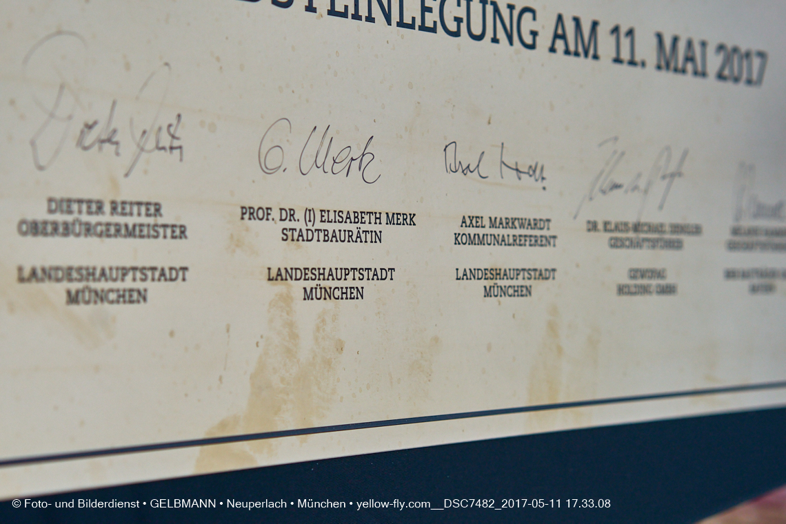 11. Mai 2017 - Grundsteinlegung für die LOGE und dem Kulturquadrat in Neuperlach